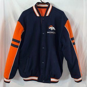 DENVER BRONCOs Football NFL Coat Jacket REVERSIBLE Men's Medium